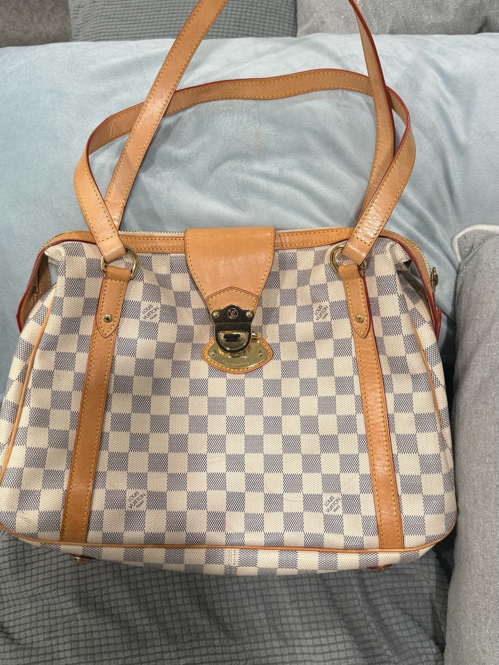Authentic Louis Vuitton Stressa Damier Azur